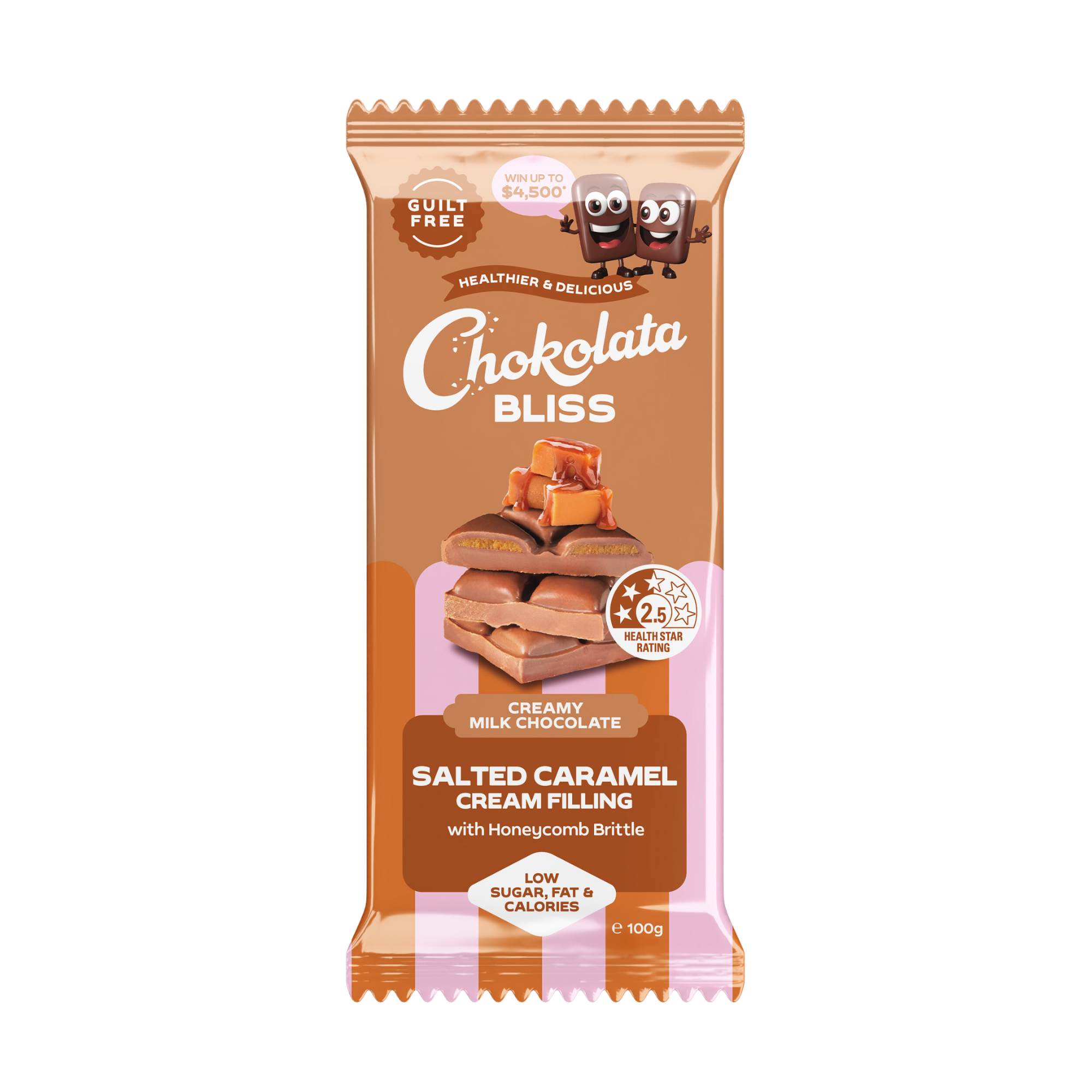 Chokolata Bliss 2.5 Star Milk Salted Caramel Cream | 180g - Chokolata-Chokolata-chocolate- australian chocolate, australian chocolate brand, australian made chocolate, chocolates shop, australia chocolates, chocolates