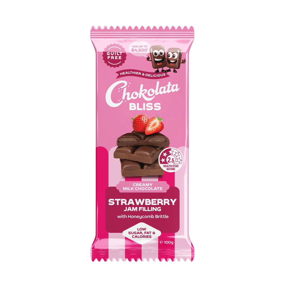 Chokolata Bliss 2.5 Star Milk Strawberry Jam | 180g - Chokolata-Chokolata-chocolate- australian chocolate, australian chocolate brand, australian made chocolate, chocolates shop, australia chocolates, chocolates