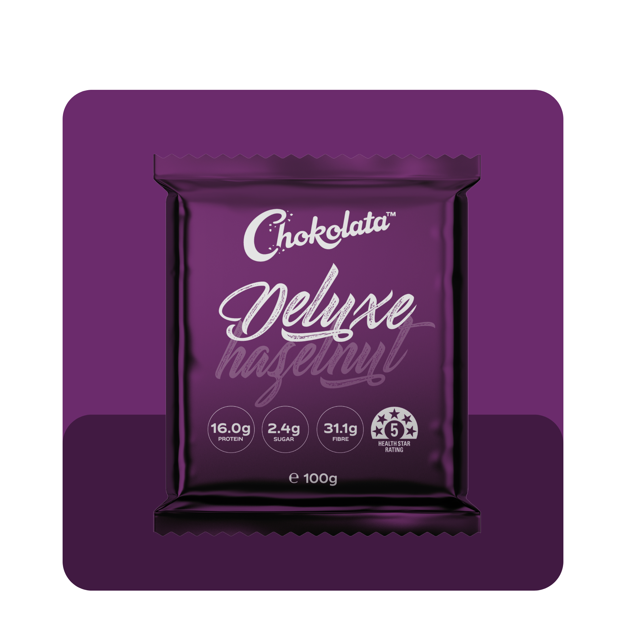 Deluxe Crunchy Milk Hazelnut Bar 100g