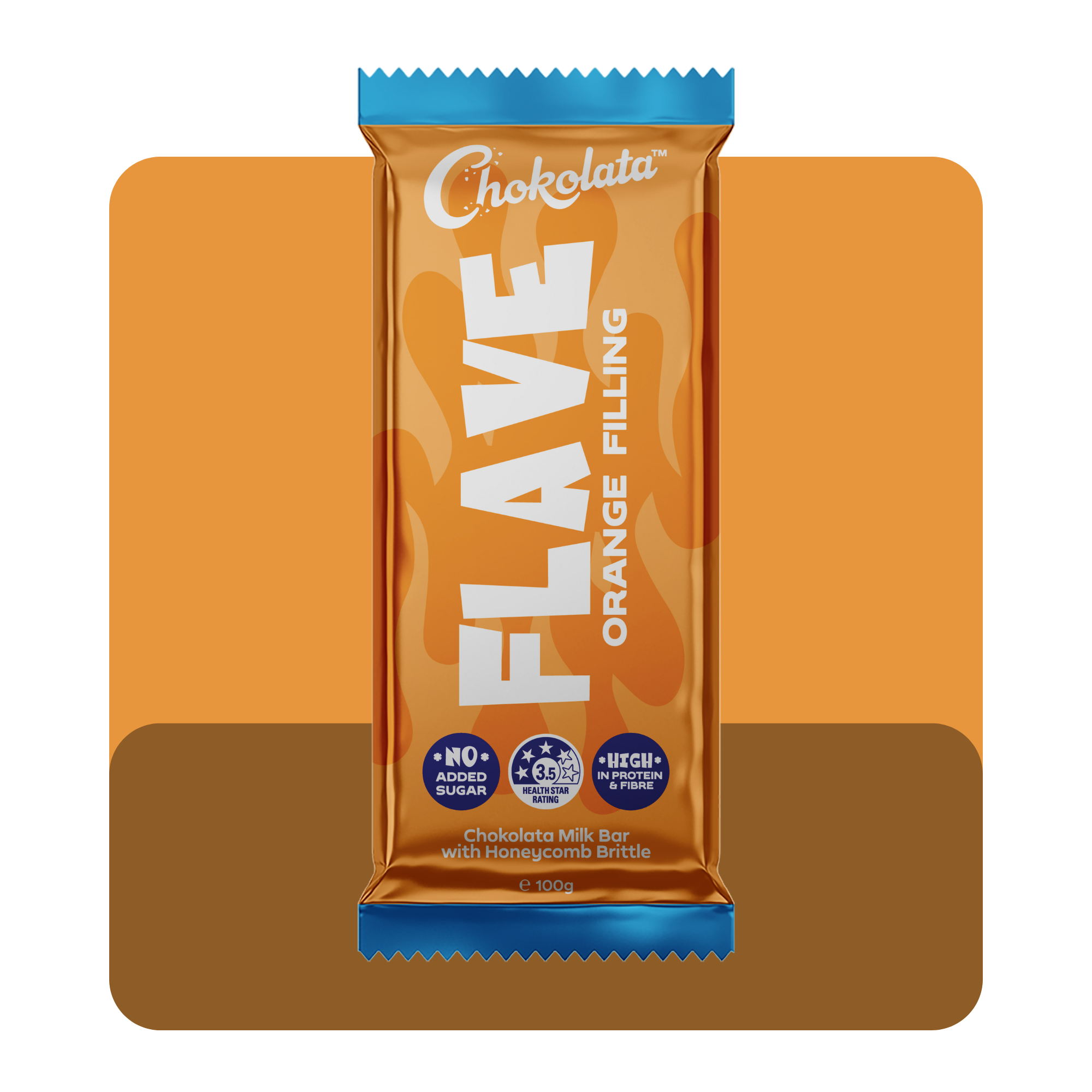 Flave Orange Filling Milk Bar 100g