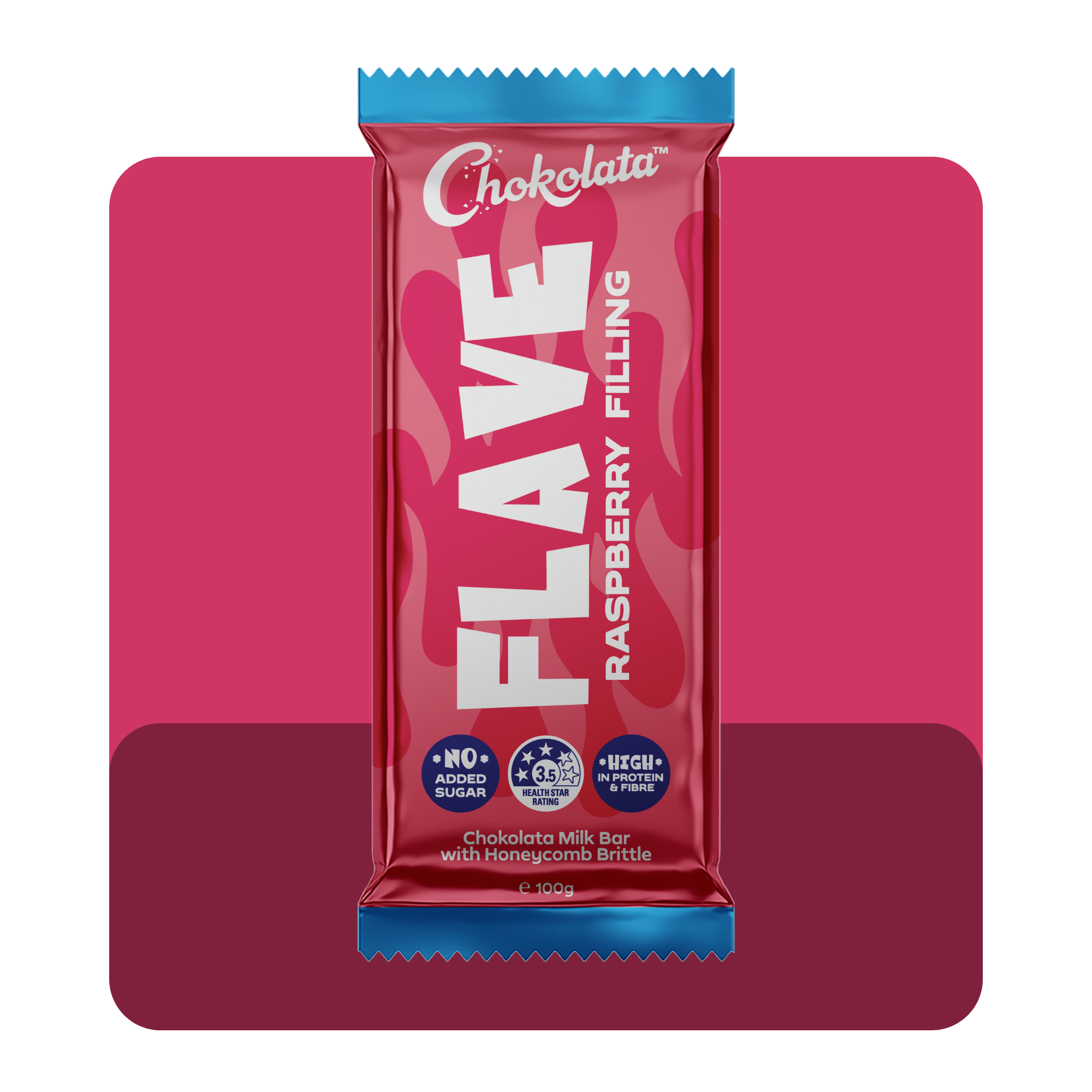 Flave Raspberry Filling Milk Bar 100g