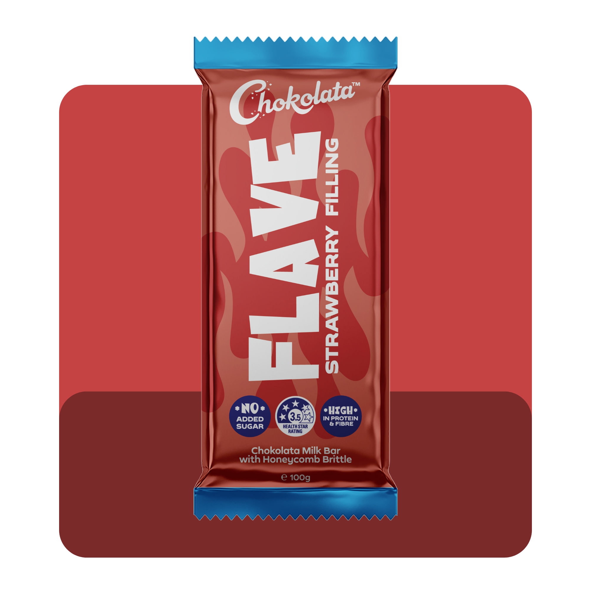 Flave Strawberry Filling Milk Bar 100g