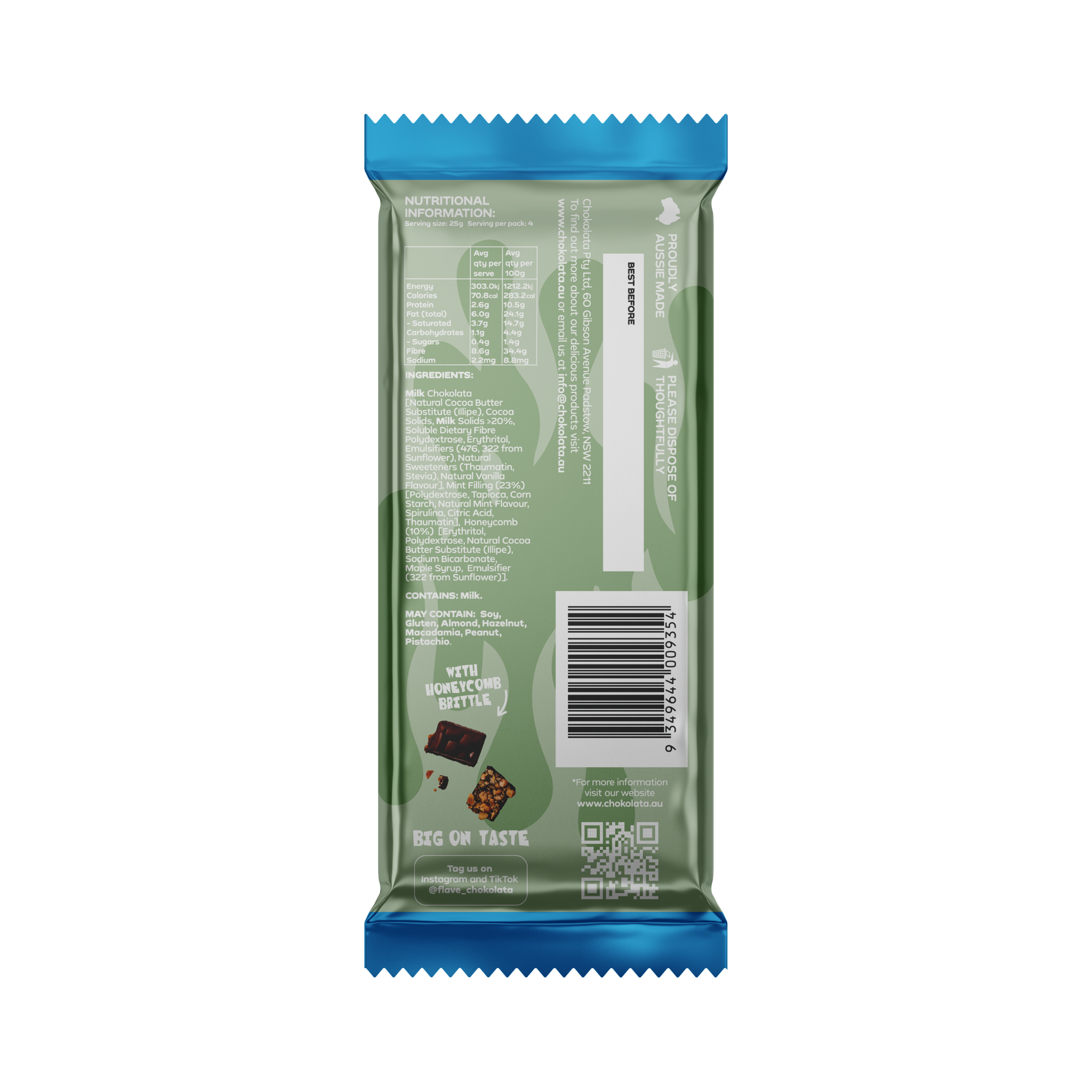 Flave Mint Filling Milk Bar 100g