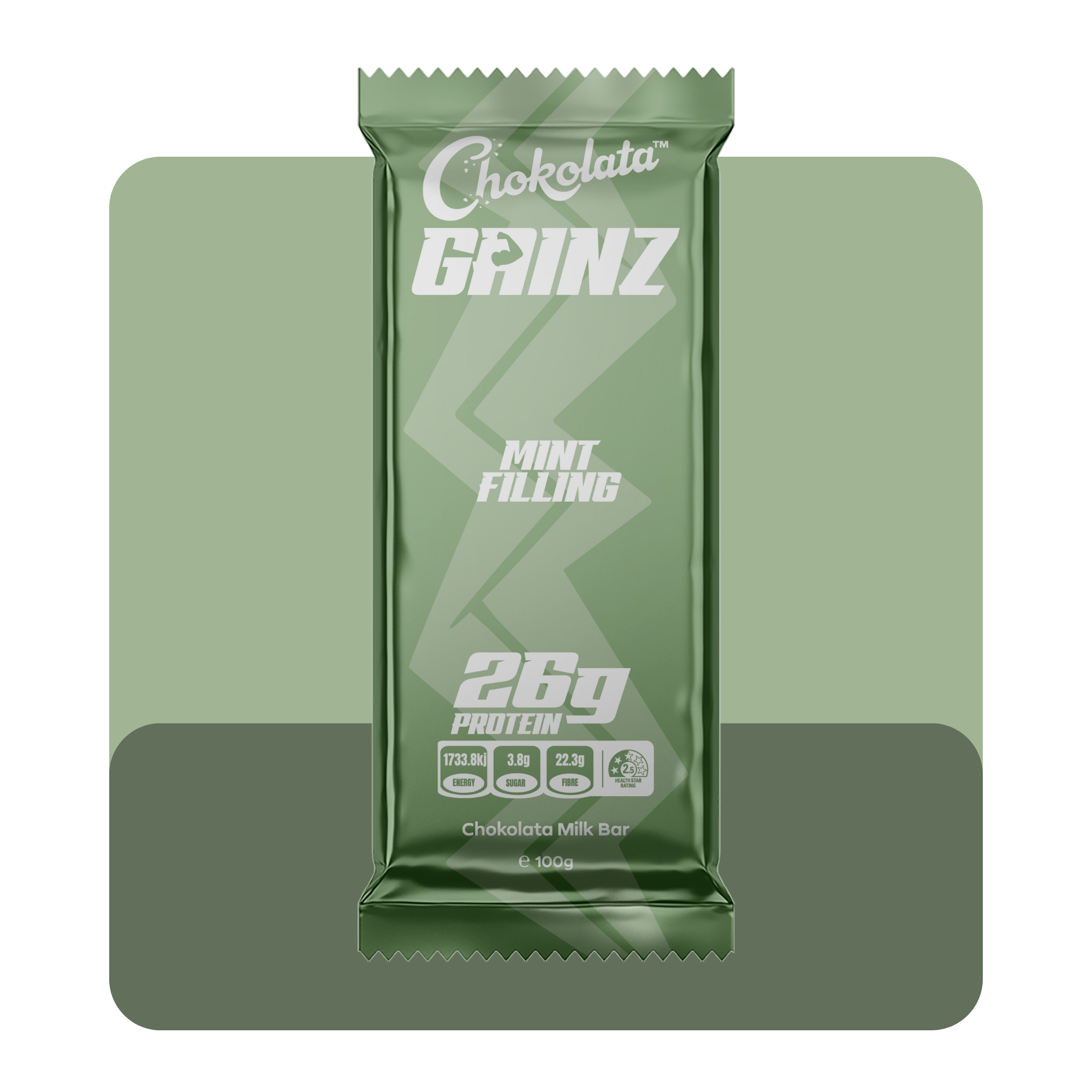 Gainz Mint Filling Milk Bar 100g