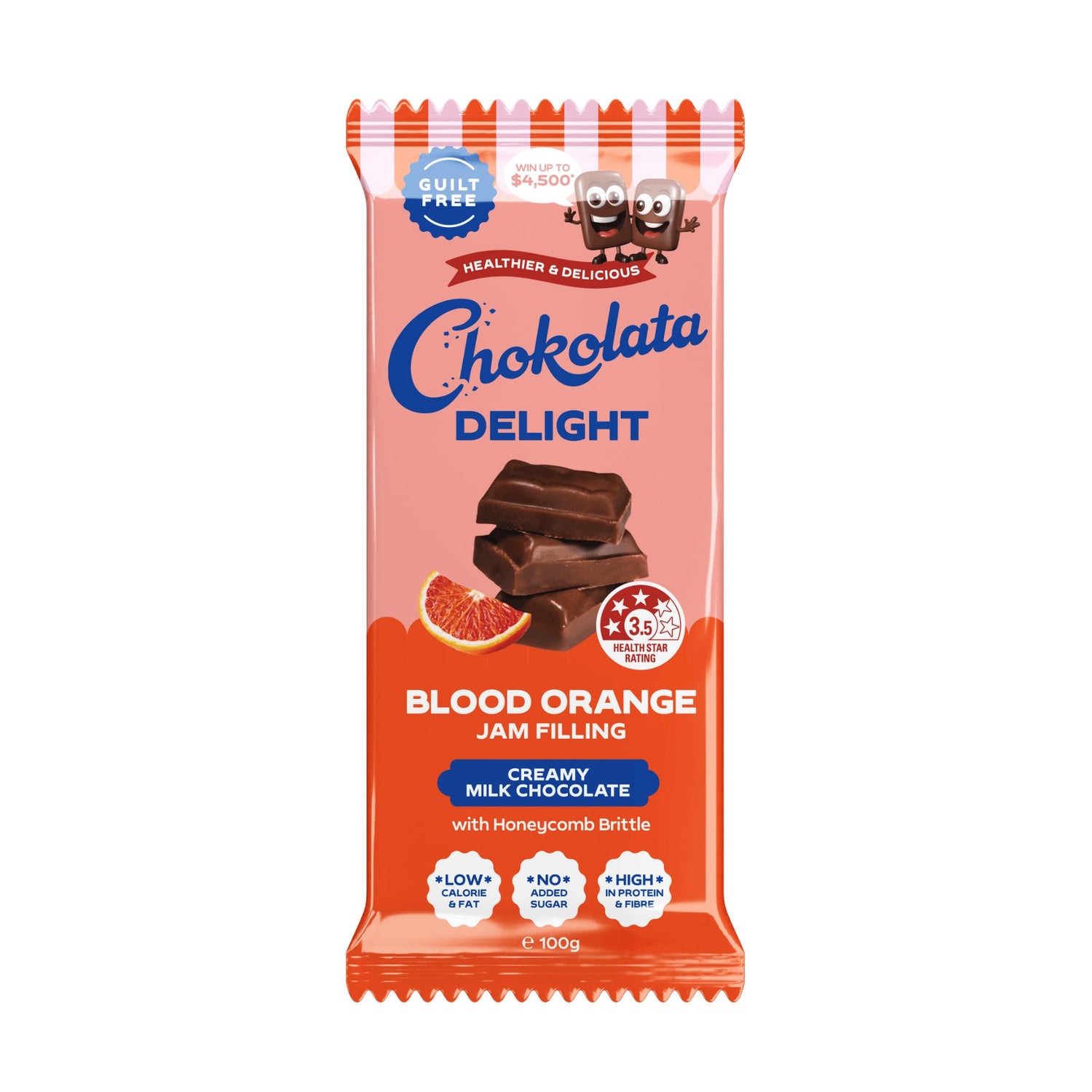 Chokolata Delight 3.5 Milk Blood Orange Jam | 100g - Chokolata-Chokolata-chocolate- australian chocolate, australian chocolate brand, australian made chocolate, chocolates shop, australia chocolates, chocolates