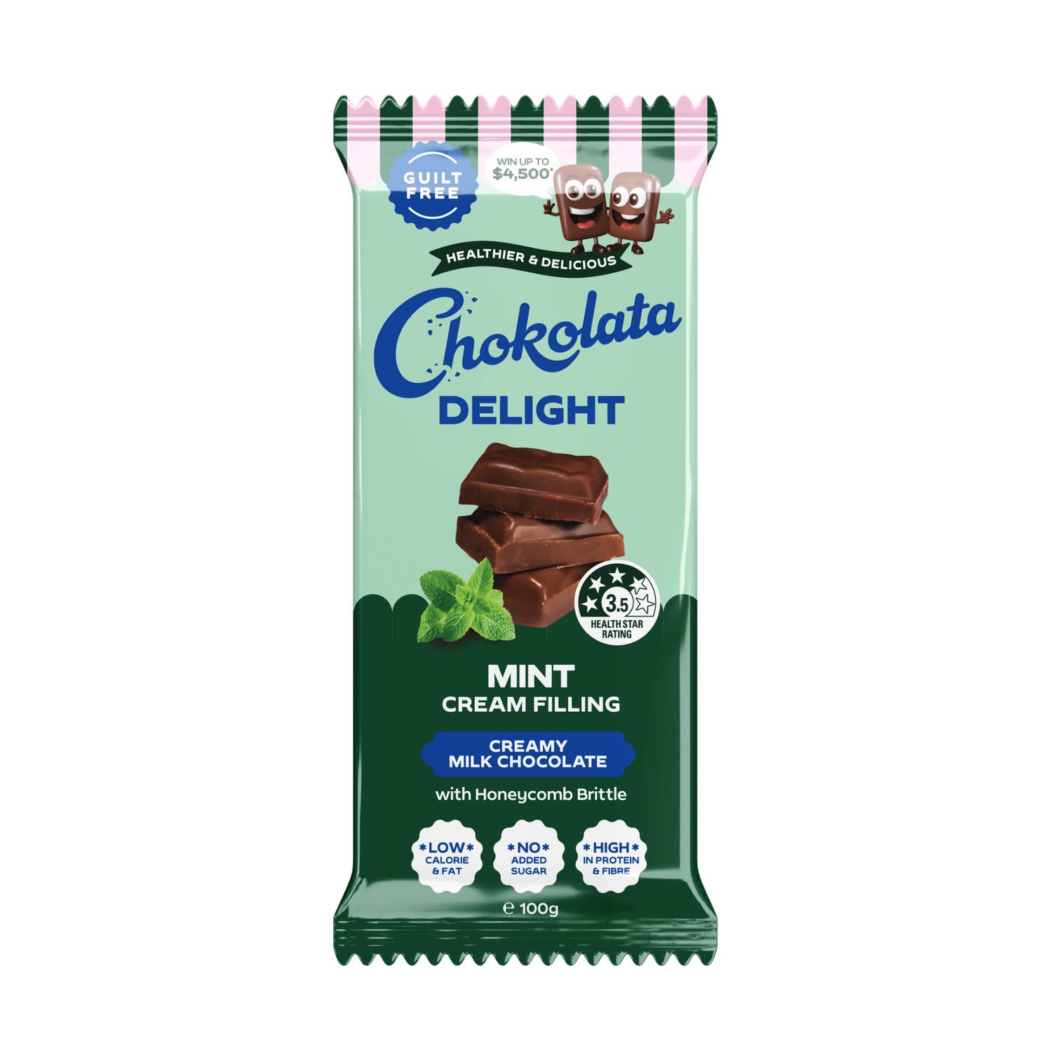 Chokolata Delight 3.5 Milk Mint Cream | 100g - Chokolata-Chokolata-chocolate- australian chocolate, australian chocolate brand, australian made chocolate, chocolates shop, australia chocolates, chocolates