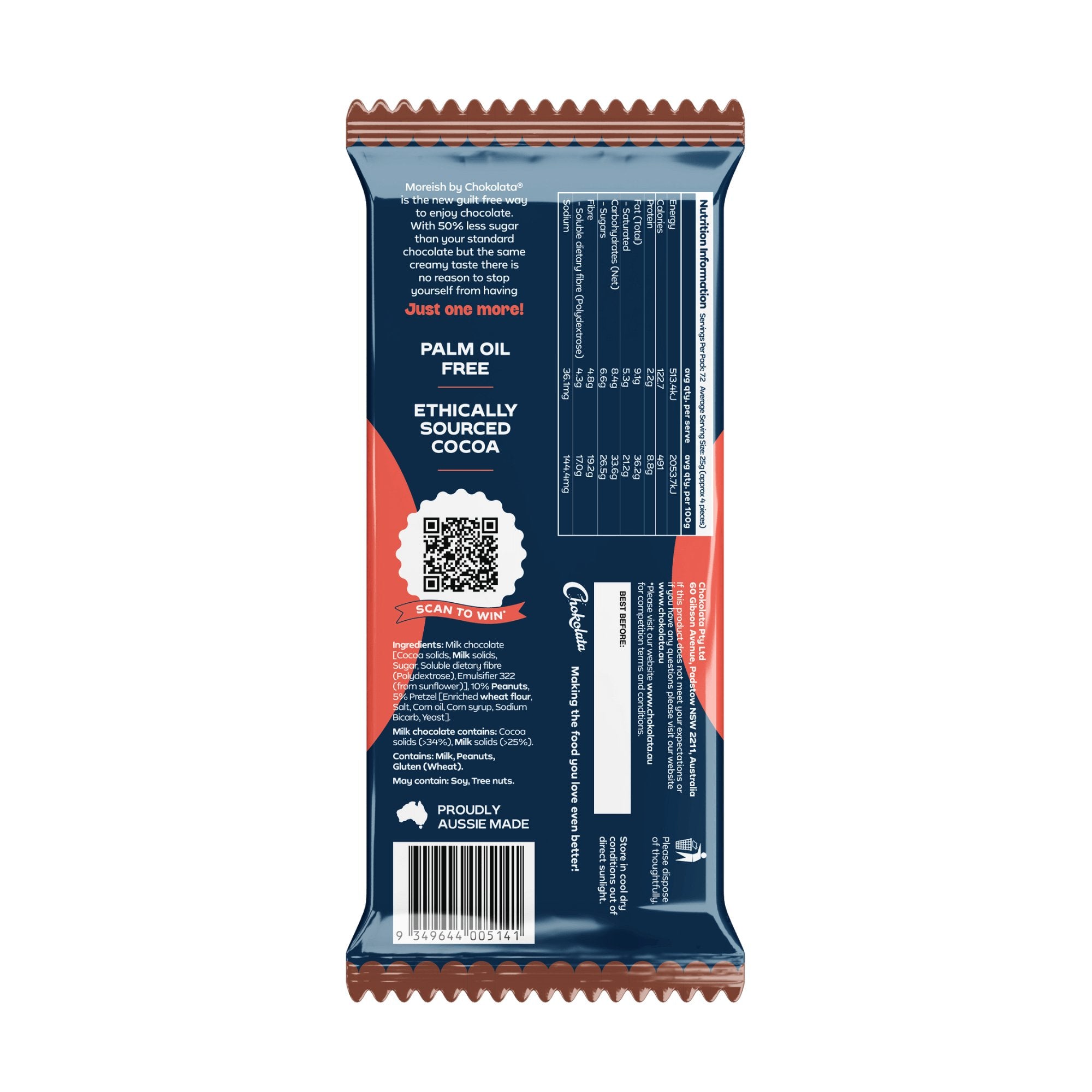 Moreish Peanut Pretzel Milk Chocolate | 180g - Chokolata-Moreish-chocolate- australian chocolate, australian chocolate brand, australian made chocolate, chocolates shop, australia chocolates, chocolates