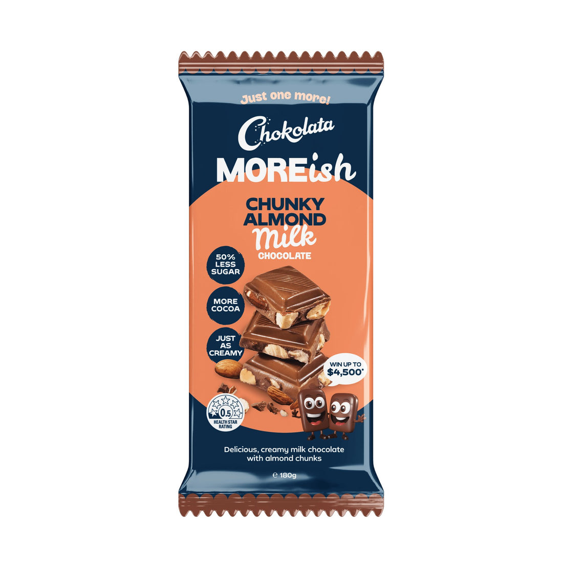 Moreish Premium Creamy Milk Almond Chocolate | 180g - Chokolata-Moreish-chocolate- australian chocolate, australian chocolate brand, australian made chocolate, chocolates shop, australia chocolates, chocolates
